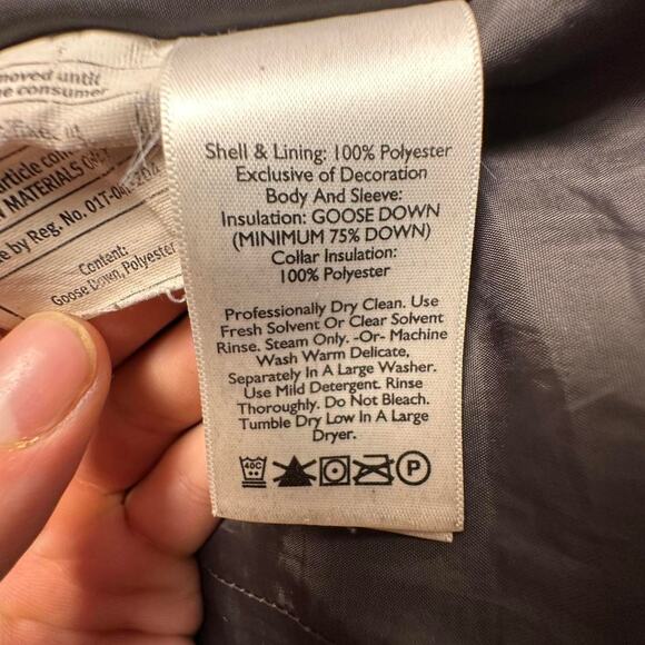 Eddie Bauer Black EB550 Premium Goose Down Puffer Jacket Size Medium - Picture 7 of 8